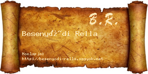 Besenyődi Rella névjegykártya